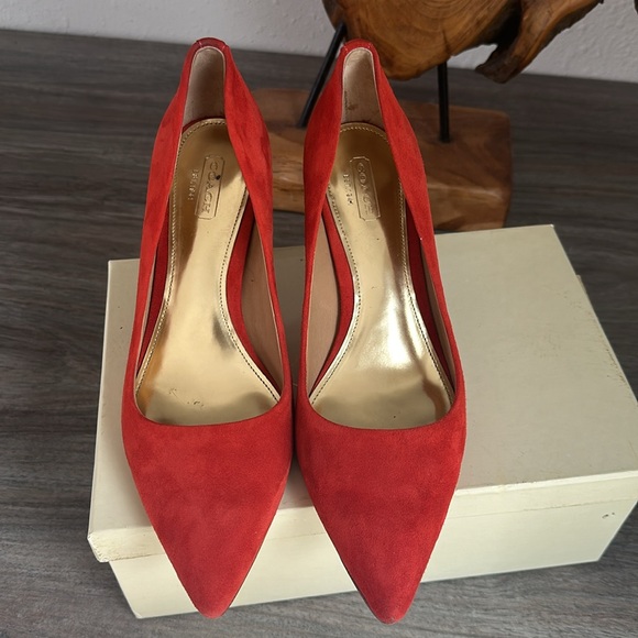 COACH Zoee Suede Heels - Picture 2 of 4